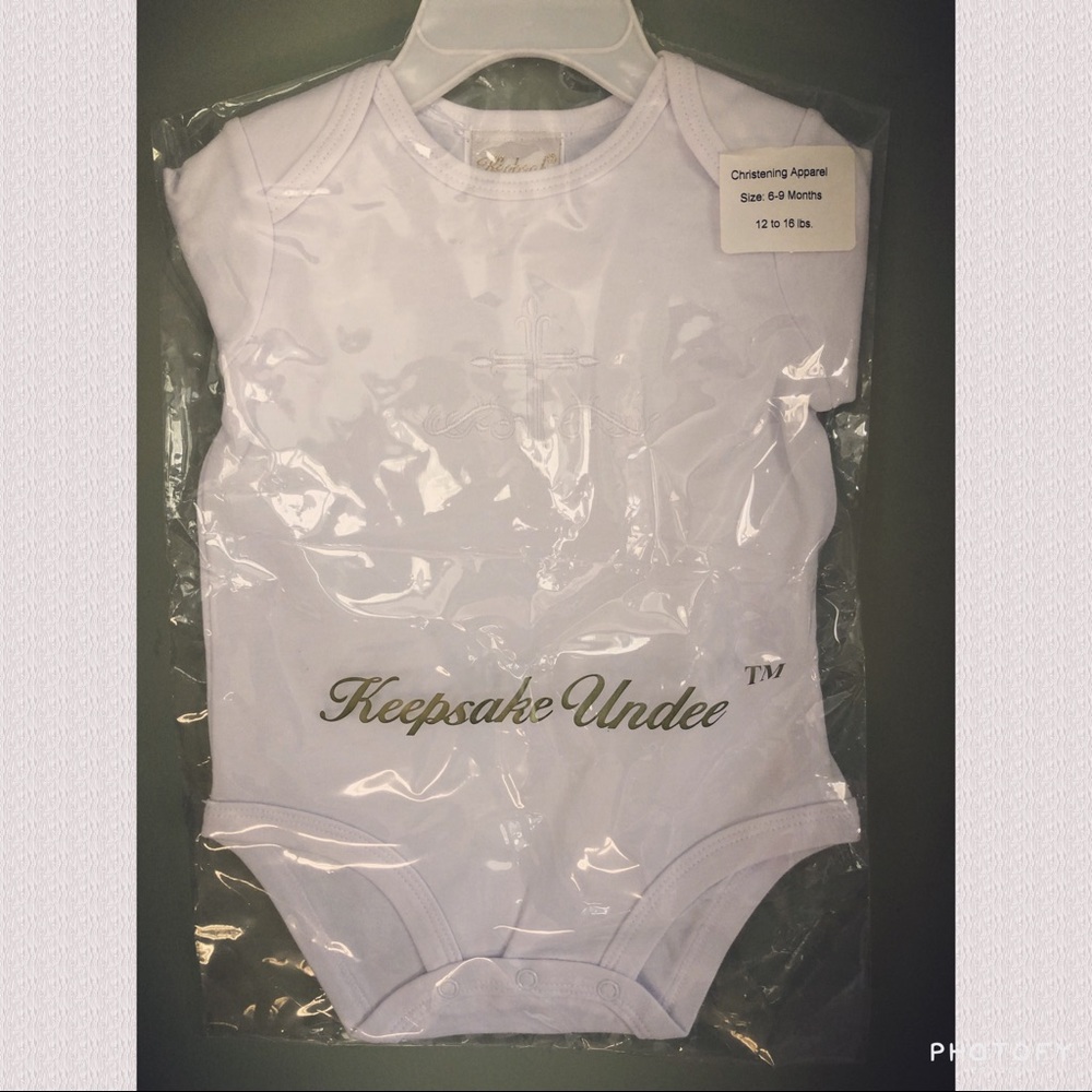 6-9 months Christening Onesie ✝️